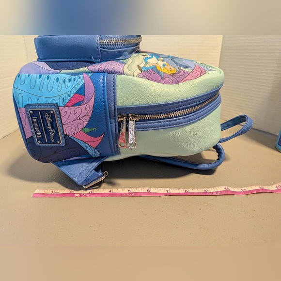 Disney Loungefly Alice In Wonderland Mini Backpack Absolem Caterpillar Bag Blue - Picture 14 of 15